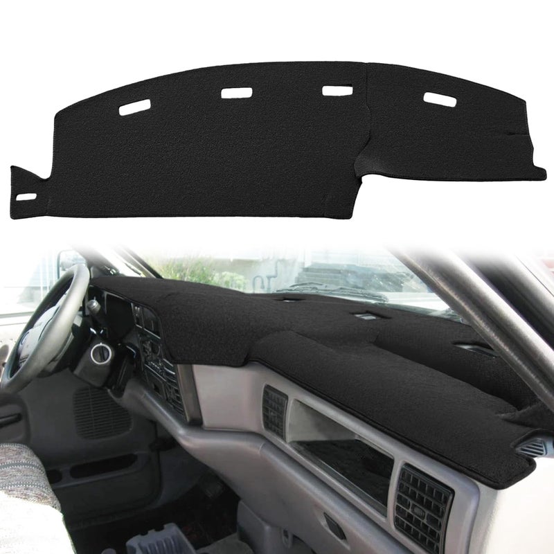 Yiz Dashboard Cover Dash Cover Mat Pad Custom Fit for Dodge Ram 1500 2500 3500 1994 1995 1996 1997 Pickup Truck (94-97Black) J23 - Image 1